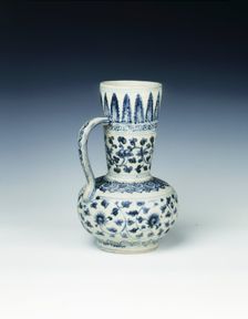 Blue and white rose-water container, Ming dynasty, China, c1490-1500. Creator: Unknown