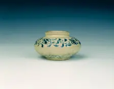 Blue and white water jar, Vietnam, early 15th century. Creator: Unknown