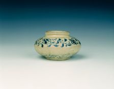 Blue and white water jar, Vietnam, early 15th century. Creator: Unknown