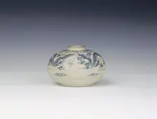 Blue and white waterpot with dragons, Vietnam, first half of 15th century. Creator: Unknown