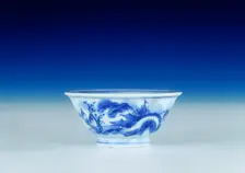 Blue and white tea cup, early Kangxi period, Qing dynasty, China, 1662-1683. Creator: Unknown