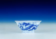 Blue and white tea cup, early Kangxi period, Qing dynasty, China, 1662-1683. Creator: Unknown