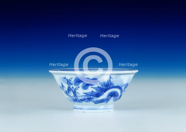 Blue and white tea cup, early Kangxi period, Qing dynasty, China, 1662-1683. Creator: Unknown.