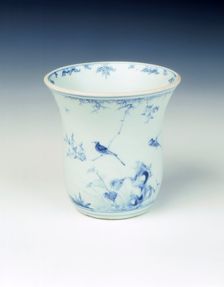Blue and white tulip-shaped beaker, early Kangxi period, Qing dynasty, China, 1662-1677. Creator: Unknown