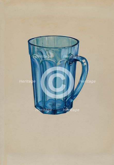 Blue Beer Mug, c. 1936. Creator: Robert Stewart.