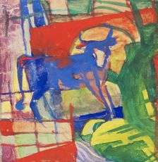 Blue cow, 1913-1914. Creator: Marc, Franz (1880-1916)