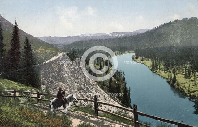 Blue Cliff, Koksa River Valley, Uimon Tract, 1911-1913. Creator: Sergei Ivanovich Borisov.