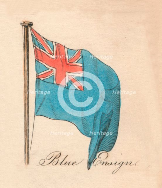 'Blue Ensign', 1838. Artist: Unknown.