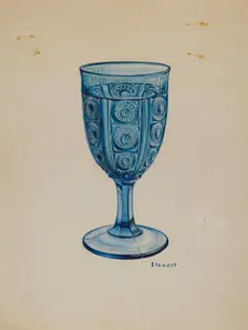 Blue Goblet, c. 1937. Creator: Robert Stewart