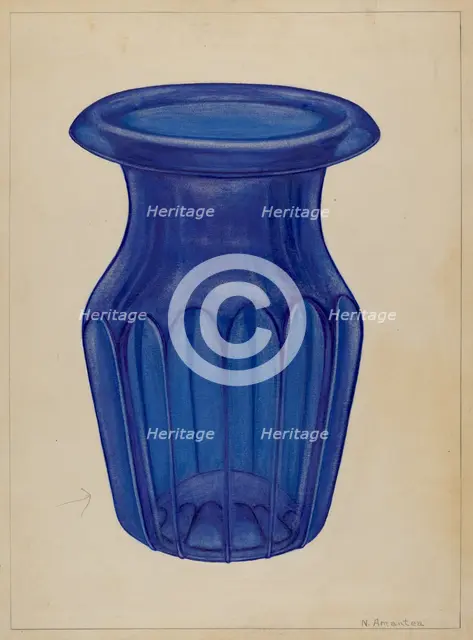 Blue Glass, 1935/1942. Creator: Nicholas Amantea.