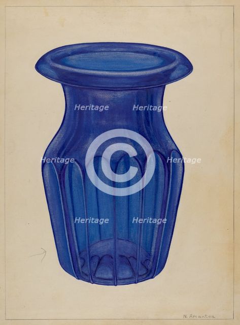 Blue Glass, 1935/1942. Creator: Nicholas Amantea.