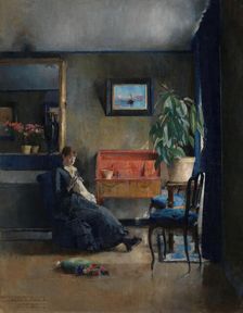 Blue Interior, 1883. Creator: Harriet Backer