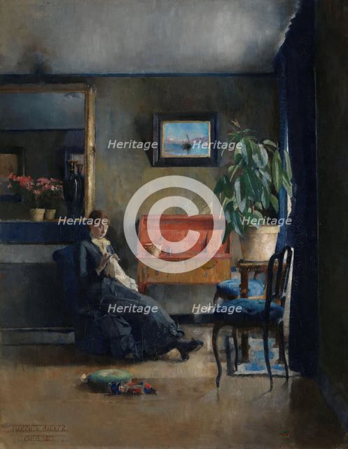 Blue Interior, 1883. Creator: Harriet Backer.