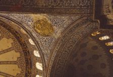Blue Mosque (Sultan Ahmet Mosque), Interior showing decoration, Istanbul, 20th century. Artist: CM Dixon