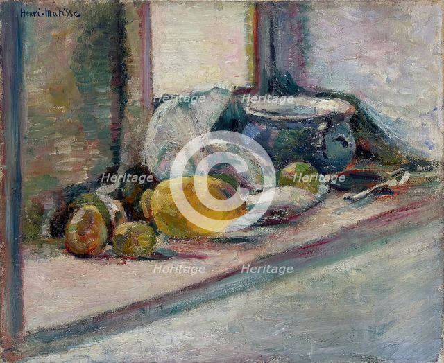 Blue Pot and Lemon, 1897. Creator: Henri Matisse.