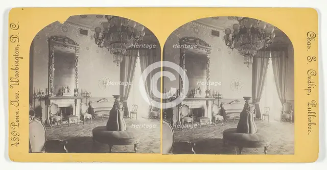 Blue Room, White House, late 19th century. Creator: Charles. S. Cudlip.