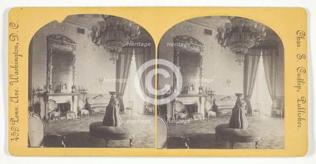 Blue Room, White House, late 19th century. Creator: Charles. S. Cudlip.