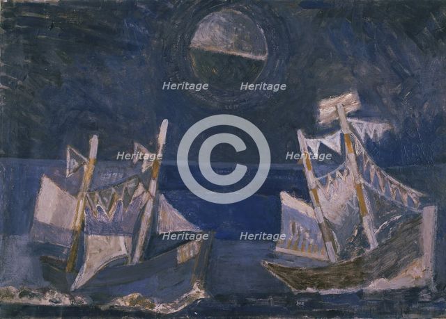 Blue Seascape. Creator: Van der Giessen, Arie (1896-1950).