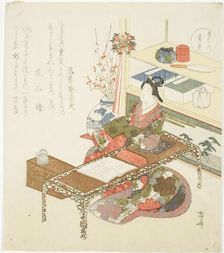 Blue Shell (Aogai), from the series "Five Colors (Goshiki no uchi)", c. 1820. Creator: Shinsai