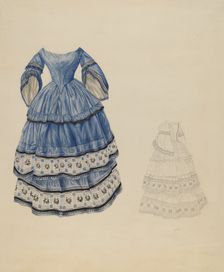 Blue Silk Dress, c. 1937. Creator: Joseph L. Boyd