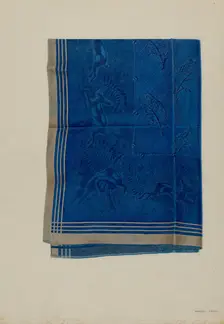Blue Silk Scarf, c. 1937. Creator: Samuel Faigin