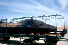 Bluebird CN7 being transported to Lake Eyre for World Record attempt, 1964. Creator: Unknown