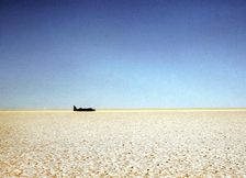 Bluebird CN7 deploying parachute at Lake Eyre, World Land Speed Record attempt, 1964. Creator: Unknown