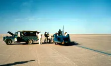 Bluebird CN7 World Land Speed Record attempt, Lake Eyre, Australia, 1964. Creator: Unknown