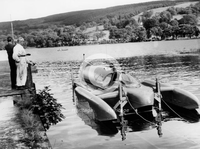 Bluebird K7 at Coniston Water, Cumbria, 1958. Artist: Unknown