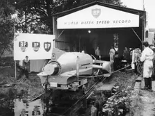 Bluebird K7 at Coniston Water, Cumbria, 1958