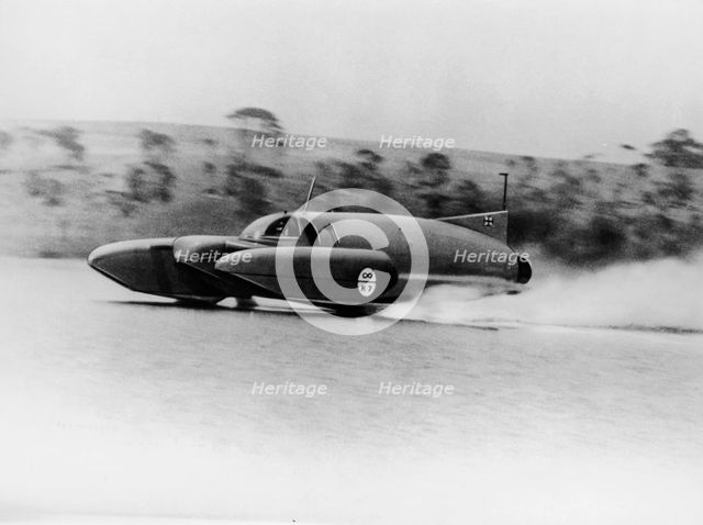 Bluebird K7 on Coniston Water, Cumbria, 1958. Artist: Unknown