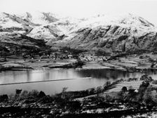Bluebird K7 on Coniston Water, Cumbria, possibly Christmas Day, 1966
