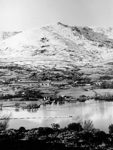 Bluebird K7 on Coniston Water, Cumbria, possibly Christmas Day, 1966