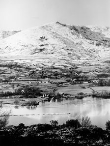 Bluebird K7 on Coniston Water, Cumbria, possibly Christmas Day, 1966