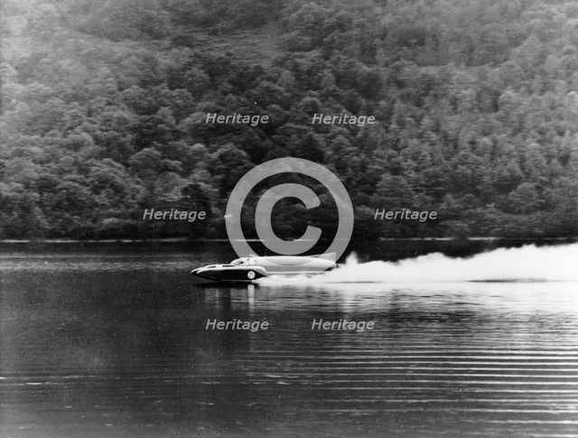 Bluebird on Coniston Water, Cumbria, November 1958. Artist: Unknown
