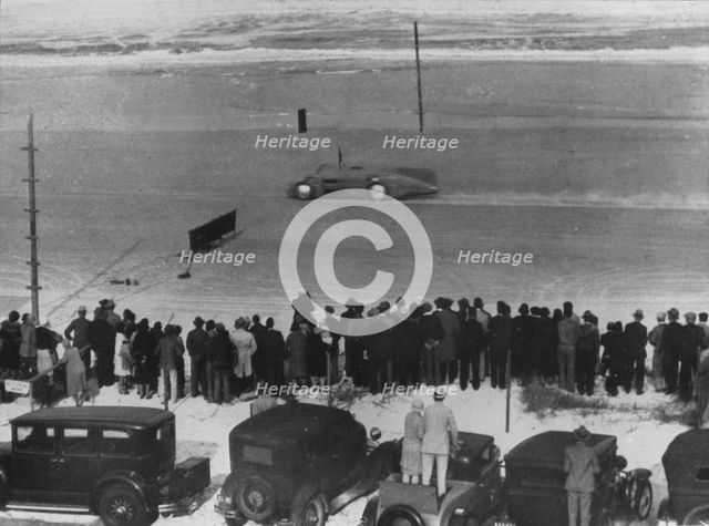 Bluebird on run at Daytona 1935. Creator: Unknown.