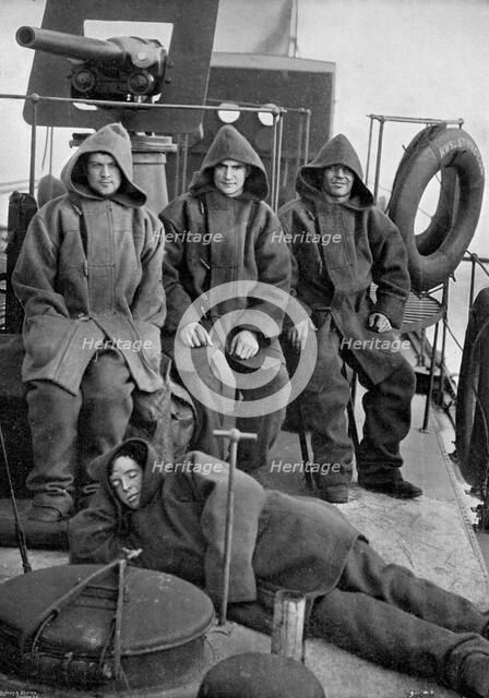 Bluejackets of the torpedo boat destroyer HMS 'Sturgeon', 1896. Artist: Gregory & Co