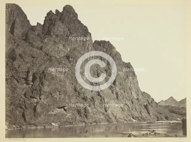 Bluff Opposite Big Horn Camp, Black Cañon, Colorado River, 1871. Creator: Tim O'Sullivan.