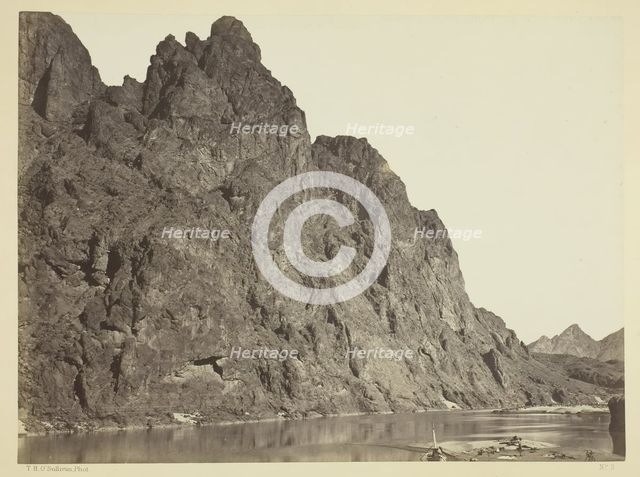Bluff Opposite Big Horn Camp, Black Cañon, Colorado River, 1871. Creator: Tim O'Sullivan.