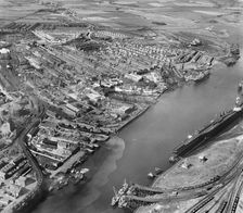 Blyth Harbour and town, Northumberland, 1948. Artist: Aerofilms