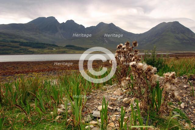 Bla Bheinn across Loch Slapin, Skye, Highland, Scotland.