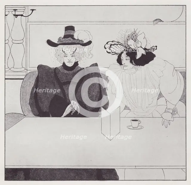 Black Coffee, 1895. Creator: Aubrey Beardsley.
