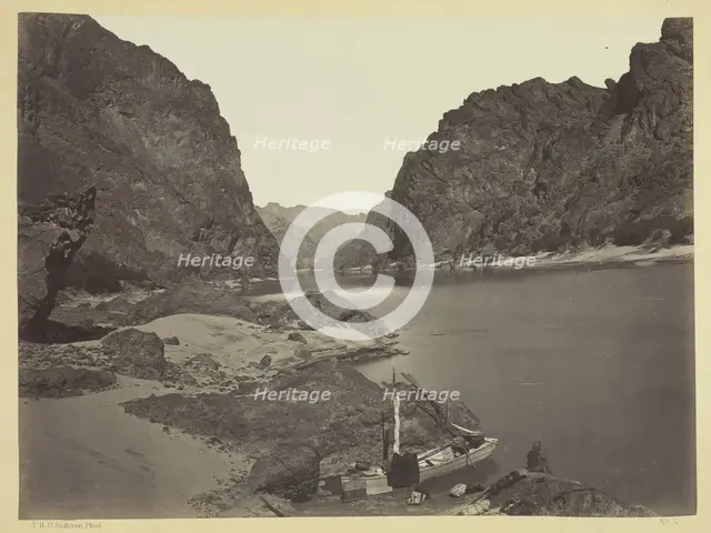 Black Cañon, Colorado River, Looking Above from Camp 7, 1871. Creator: Tim O'Sullivan.