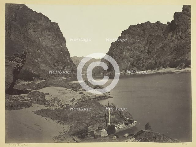 Black Cañon, Colorado River, Looking Above from Camp 7, 1871. Creator: Tim O'Sullivan.