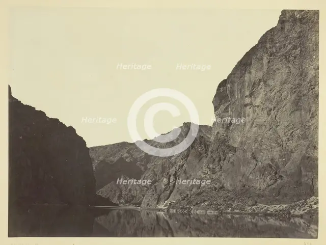 Black Cañon, Colorado River, looking below from Big Horn Camp, 1871. Creator: Tim O'Sullivan.