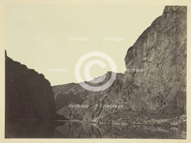 Black Cañon, Colorado River, looking below from Big Horn Camp, 1871. Creator: Tim O'Sullivan.