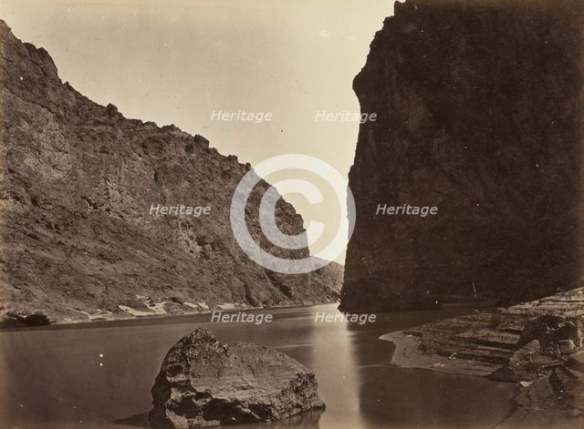 Black Cañon, Colorado River, Looking Below, Near Camp 7, 1871. Creator: Tim O'Sullivan.