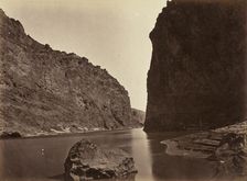 Black Cañon, Colorado River, Looking Below, Near Camp 7, 1871. Creator: Tim O'Sullivan