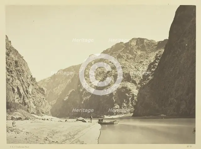 Black Cañon, looking above from Mirror Bar, 1871. Creator: Tim O'Sullivan.
