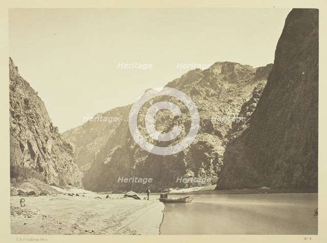 Black Cañon, looking above from Mirror Bar, 1871. Creator: Tim O'Sullivan.